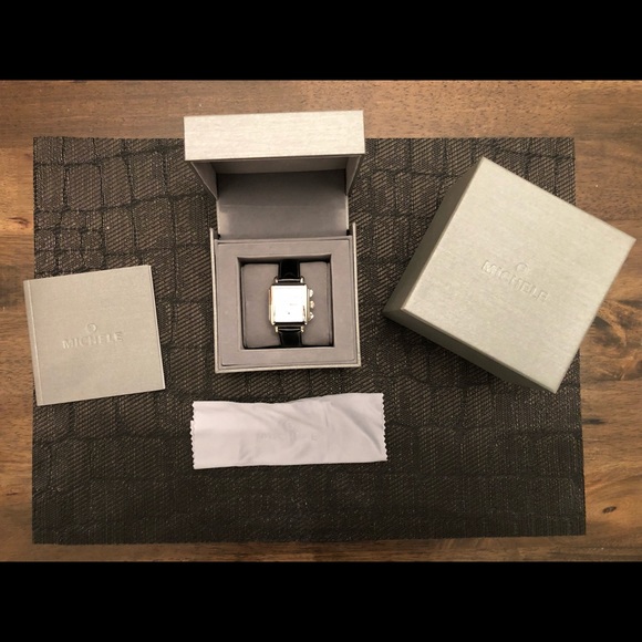 Michele Deco Diamond Chronograph 33 mm (Black Band Included) - Picture 1 of 10